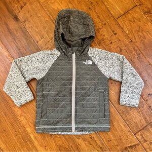 The North Face Kids' Gray Quilted Sweater Sleeve Jacket 3T